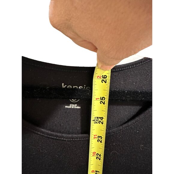 🌸3/$15🌸Hi-Lo Long Sleeve Rounded Neck Blouse sz S - Picture 7 of 8